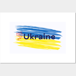 Ukraine flag Posters and Art